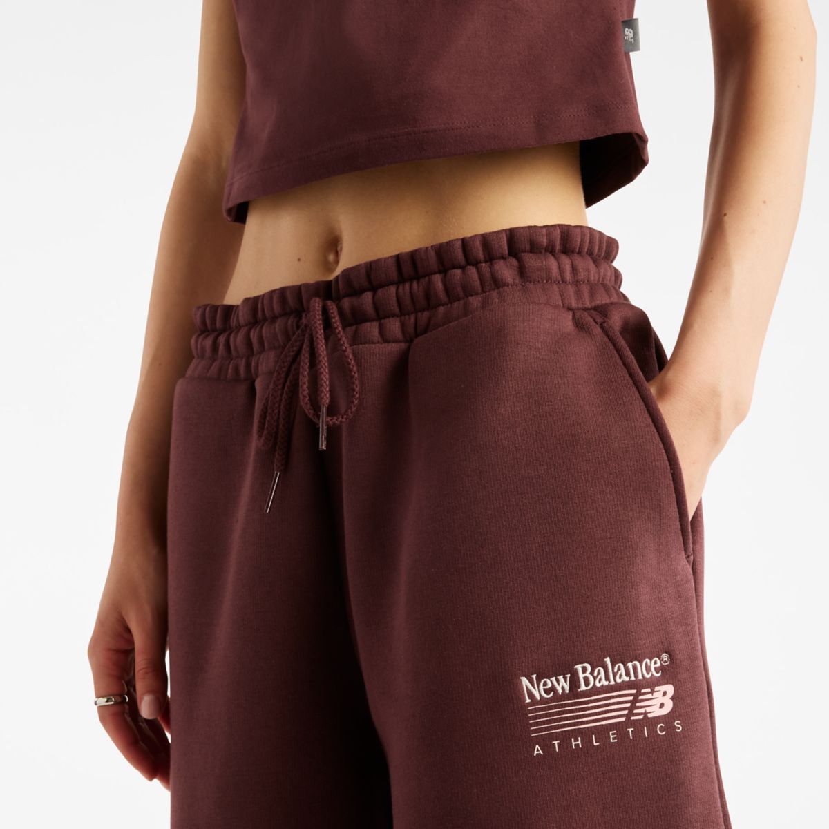 New Balance Trackside Fleece Pant donna cherry - foto 3