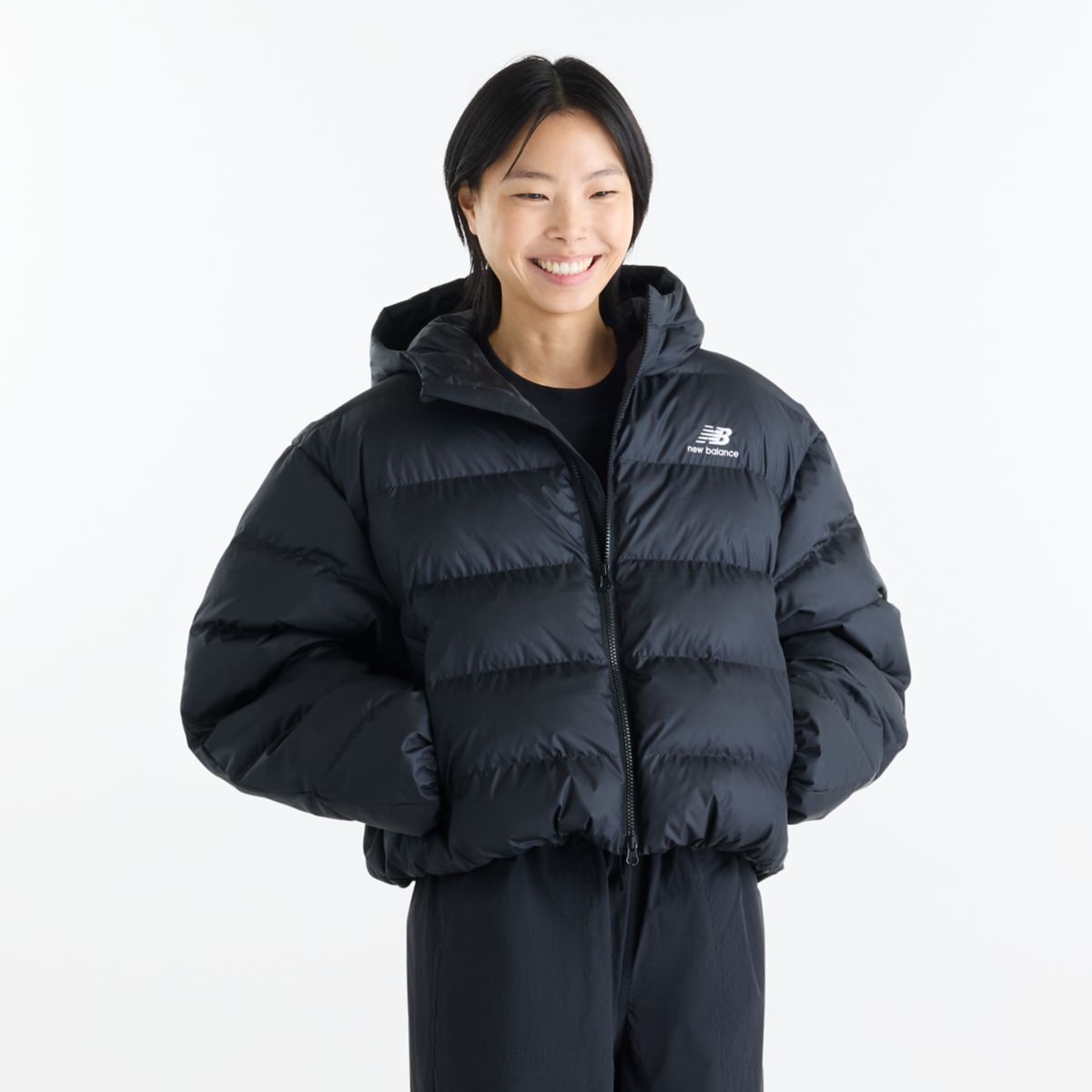 New Balance Boston Puffer Jacket donna nero - foto 1