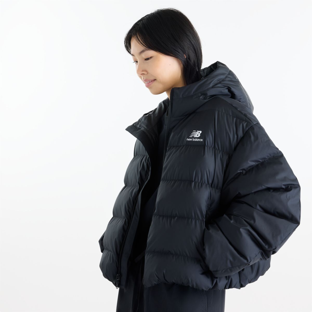 New Balance Boston Puffer Jacket donna nero - foto 3